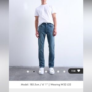 Topman Slim Straight button fly jeans